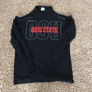 PINK Cold Shoulder Ohio State Top